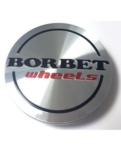 1x Borbet Wheels Nabendeckel 56mm Silber Alu Gebürstet