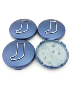 4x Original Rondell Nabendeckel Blau Metallic