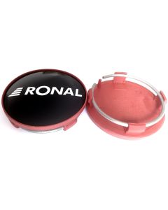 RONAL Nabendeckel Schwarz Hochglanz Rand Rot
