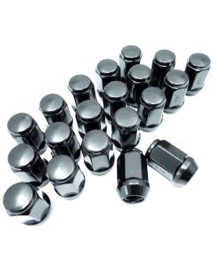 Schwarze Radmuttern Mutter verzinkt M12 x 1,5 offen Kegel SW19