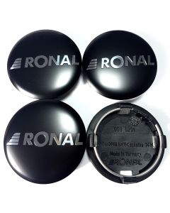 Satz RONAL Nabendeckel Schwarz Matt