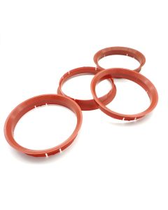 4x Zentrierringe 76,0 auf 72,6 / 76,0 - 72,6 Rot