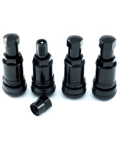 4 Stück 11,3mm Aluminium-Ventil Felgenventile Metall-Ventil Schwarz Leicht
