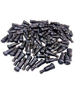 50x Metallventile Schwarz I Stahlventile I Universal Felgenventile 11,3mm für PKW Transporter Wohnwagen