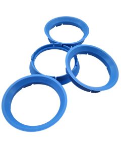 4x Zentrierringe 63,3 - 56,6 | 63,3 auf 56.6 | Hellblau