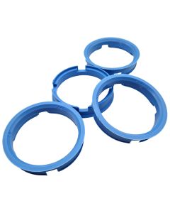 4x Zentrierringe 72.6 - 64.1 I 72,6 auf 64,1 I Zentrierring Hellblau