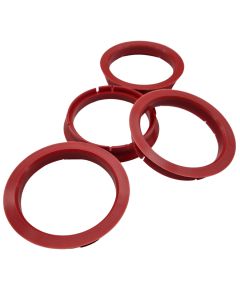 4x Zentrierringe 72,5 x 64,1 / 72 5 auf 64 1 Rot kompatibel mit Borbet