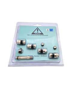 1x Set OptiVent versteckte unsichtbare Ventile 8,3mm Silber Metallventil OZ BBS TÜV geprüft