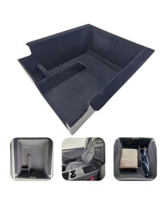 Zubehör für Tesla Model Y Model 3 Mittelkonsolen Hinten Organizer Fach beflockte Aufbewahrungsbox, Unter Armlehne, Ablage
