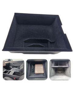 Zubehör für Tesla Model Y Mittelkonsolen Vorne Organizer Fach beflockte Aufbewahrungsbox, Armlehne Ablage