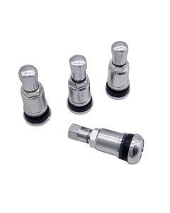4x Aluventile Silber Glanz 11,3mm Aluminium Alu Ventil Felgenventile Metallventile 