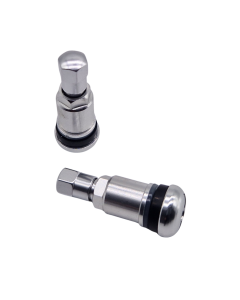 1x Aluventil Silber Glanz 11,3mm Aluminium Alu Ventil Felgenventile Metallventile 