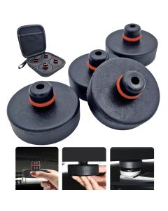 4er Set / Gummiauflage Wagenheber für Tesla Model Y 3 S X, Zubehör für Tesla Fahrzeuge, Wagen Heber Pad, Auflage Rangierwagenheber, Gummi Jack Pad, Karosserie Unterlage Adapter