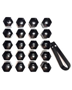 20x Kappen in Schwarz