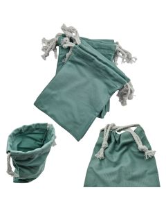 100x Stoffbeutel mit Kordelzug 21x15 cm – Vielseitige Beutel für Kosmetik, Schmuck, Reisen & Geschenke / Bolzensäcke – Mintgrün Weiß