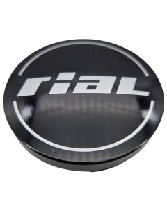 1X Rial Nabendeckel 60mm Schwarz Glanz (N60) Logo Silber (RIF) - Original Felgendeckel/Nabenkappe/Hubcap