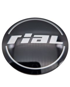 1X Alutec Nabendeckel 61mm Schwarz Glanz (N56) Logo Silber (ALP) - Original Felgendeckel/Nabenkappe/Hubcap