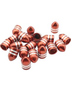 20x Rote Ventilkappen Auto & Motorrad – Metall Kegel mit Dichtung – Für PKW, Transporter, Fahrrad, Roller & E-Scooter