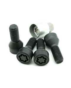 Sicustar Felgenschloss BVN433 M14 x 1,5 x 33 mm Kegel 60° SW17 Schwarz Felgenschlösser