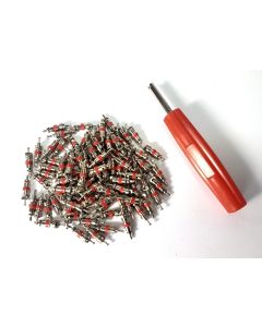 100x Ventileinsätze + Ventildreher