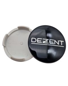 1x Dezent Nabendeckel 60 mm / 56 mm (DZB), N07 Felgendeckel, Schwarz - Logo Chrom Glanz, Nabenkappe Radnabenkappe, Original Felgenkappe