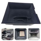 Zubehör für Tesla Model Y Mittelkonsolen Vorne Organizer Fach beflockte Aufbewahrungsbox, Armlehne Ablage